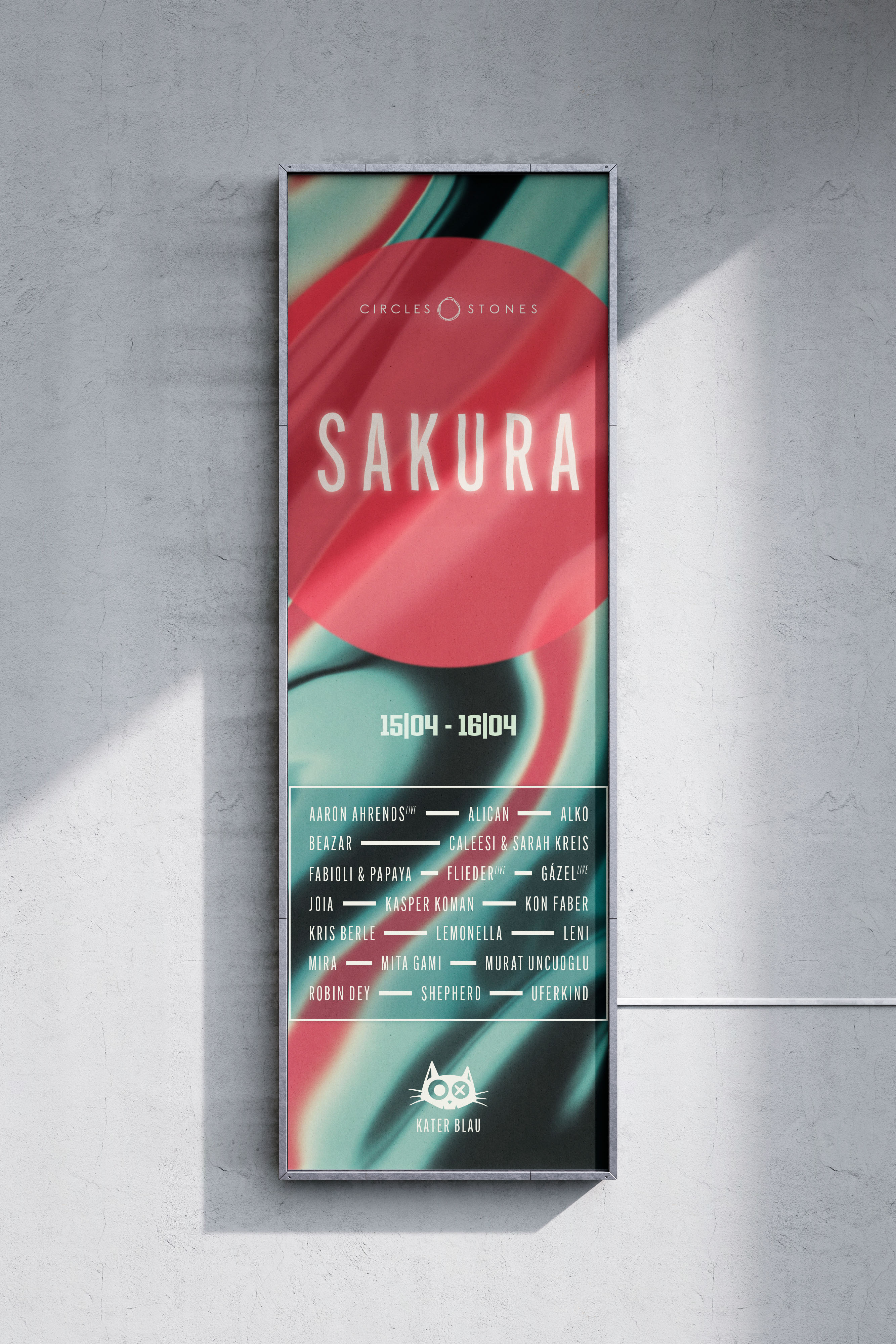 Circles & Stones Sakura Event Design Poster - Sarah Kreis Design