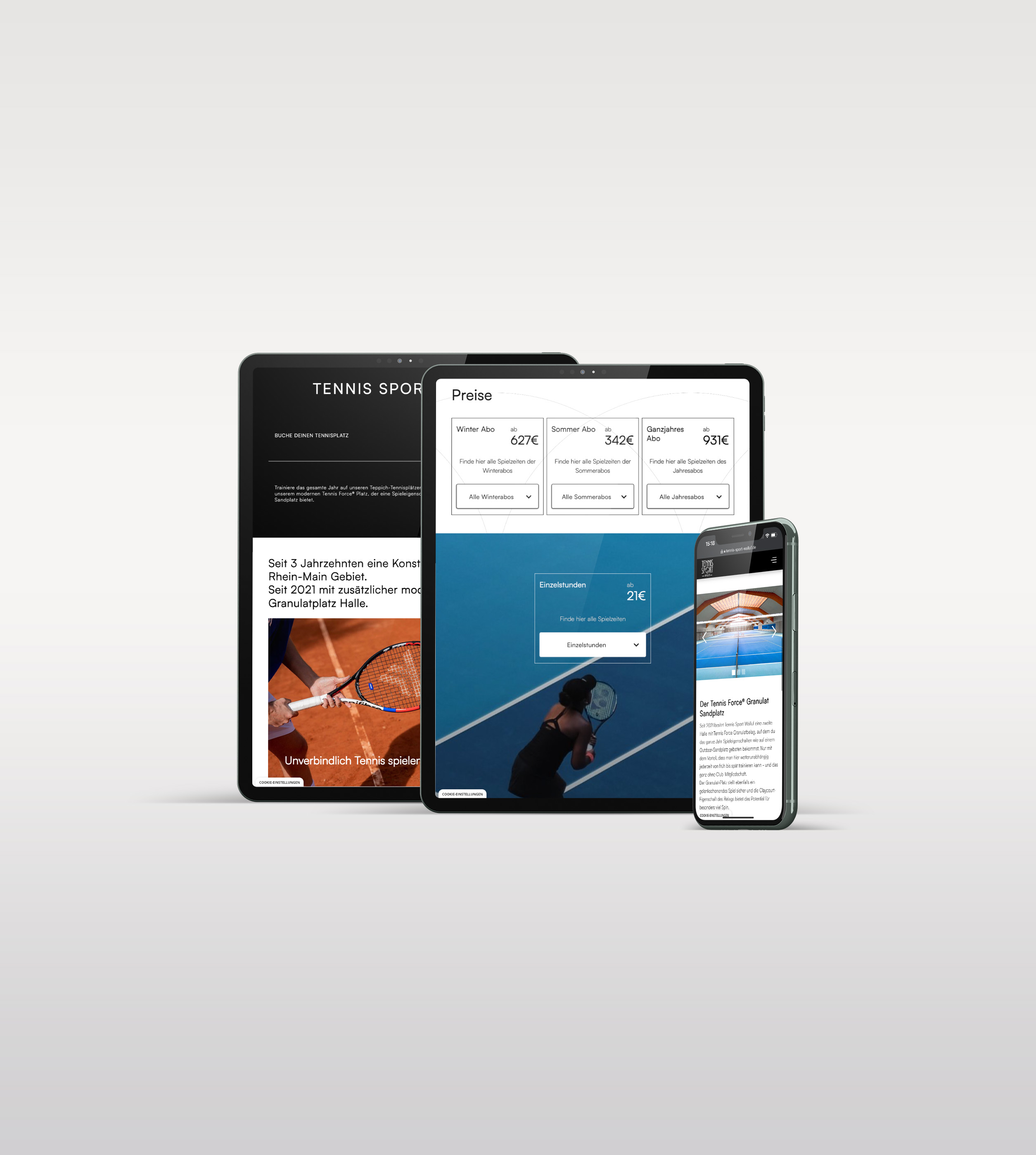 Tennis Sport Walluf - Responsive Webdesign by Sarah Kreis